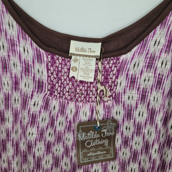 New Matilda Jane Tank- Hello Lovely Feelin Free Purple Sz Small - Picture 2 of 3